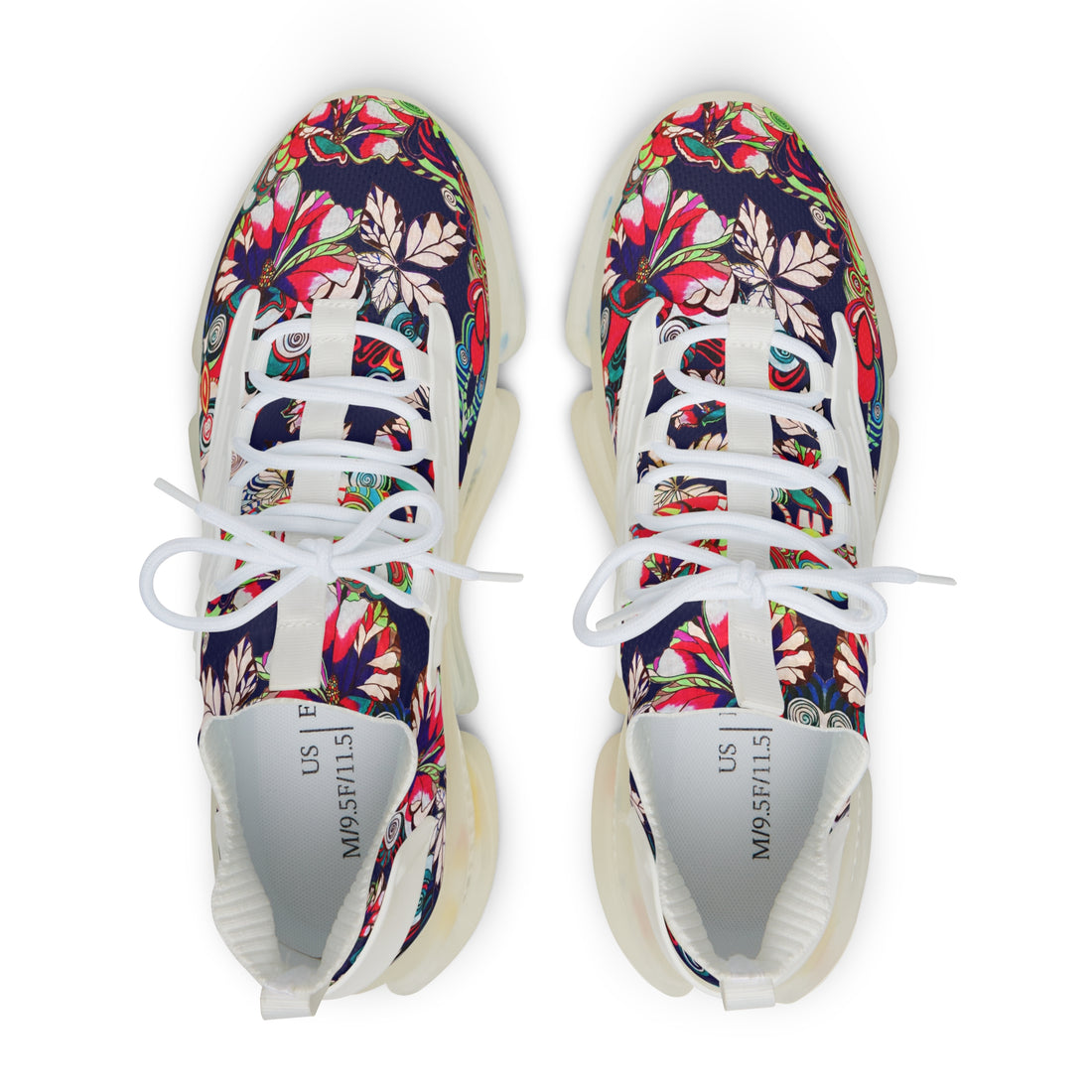 Ink Floral Pop OTT Men's Mesh Knit Sneakers