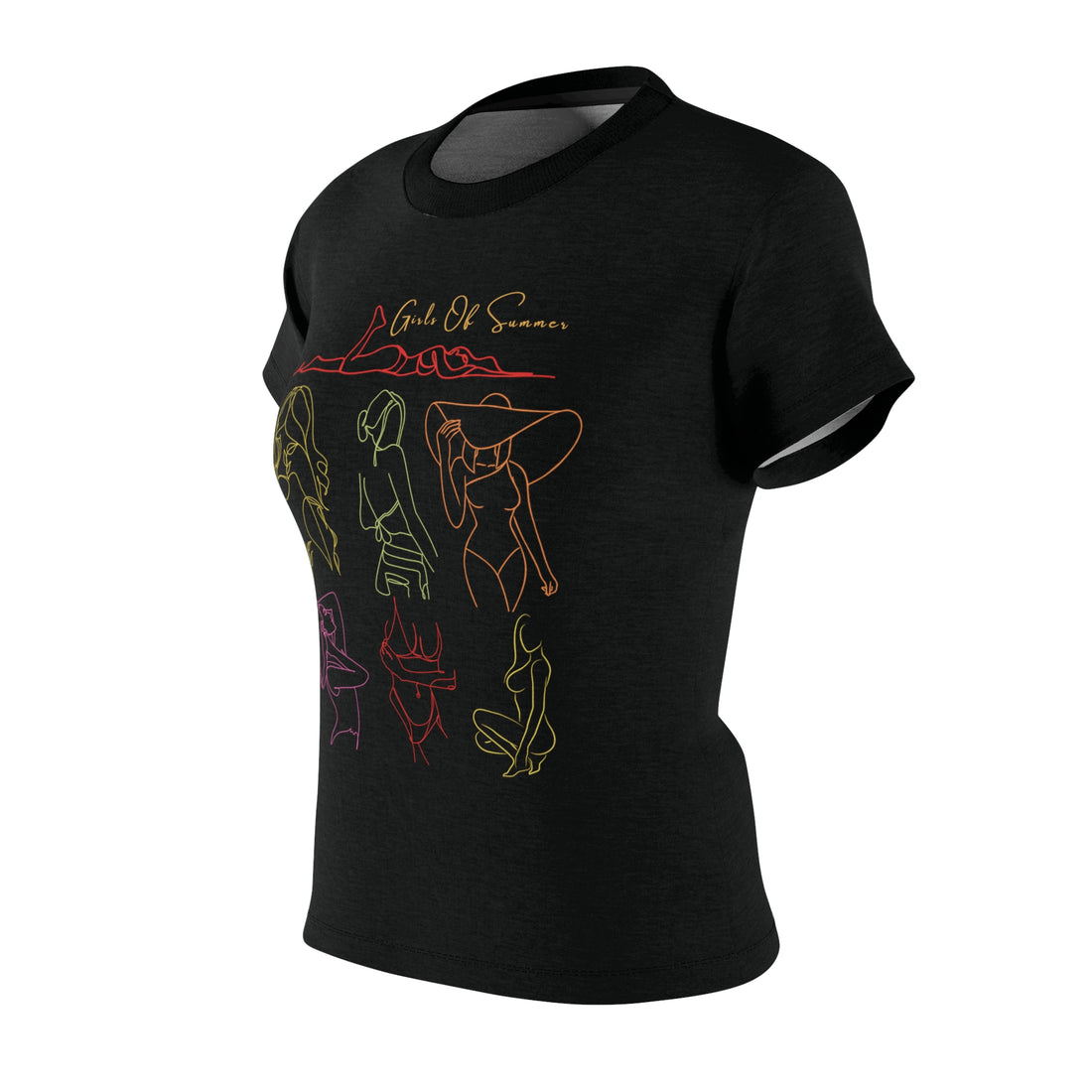 Black Girls Of Summer AOP Women's Cap Sleeves T-shirt