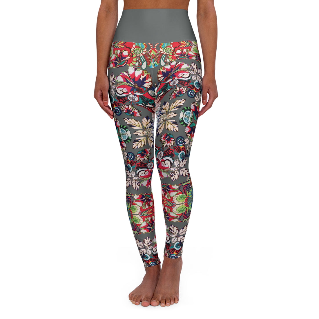 Ash Graphic Floral Yoga Leggings