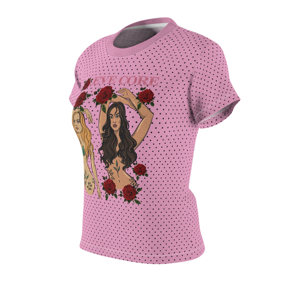 Muted Pink Eve Core AOP Women's Cap Sleeves T-shirt
