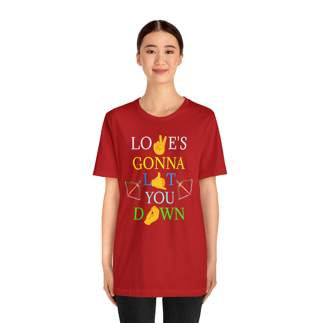 Unisex Love Down Typography Jersey Tee