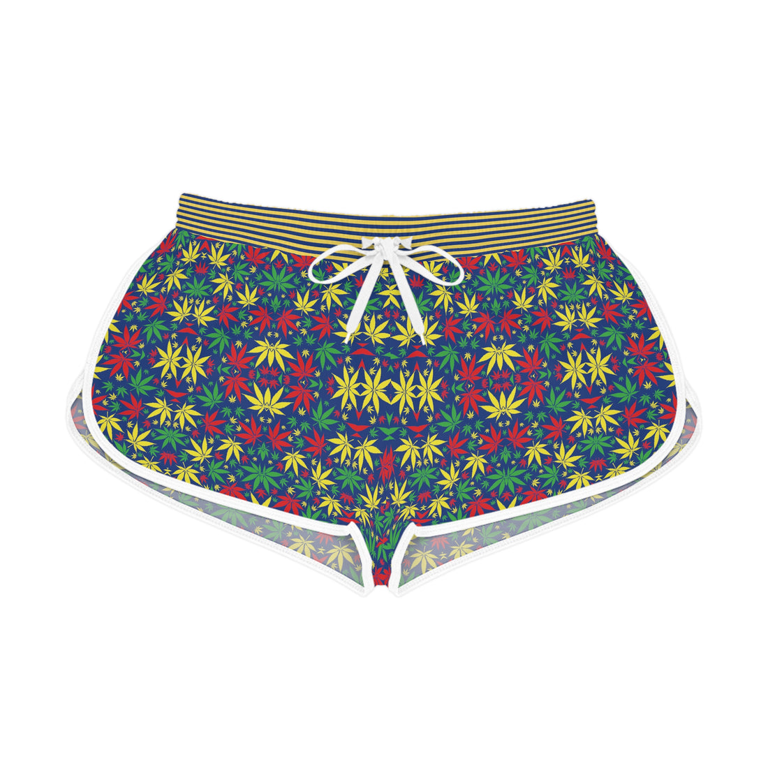 Blue Tropical Rasta Toned Relaxed Gym Shorts