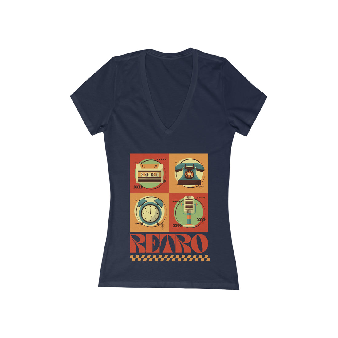 Women's Jersey Retro V-Neck Tee