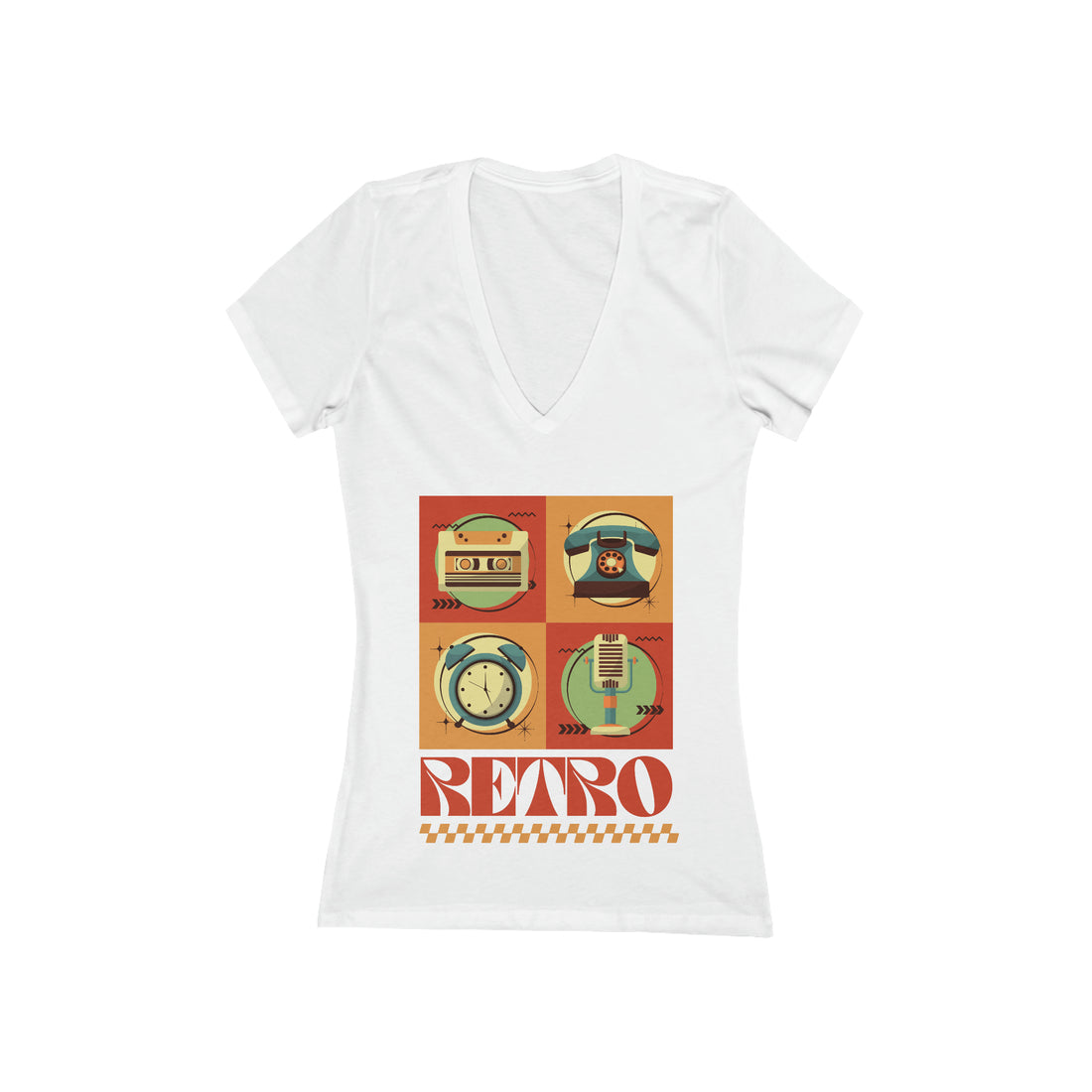 Women's Jersey Retro V-Neck Tee