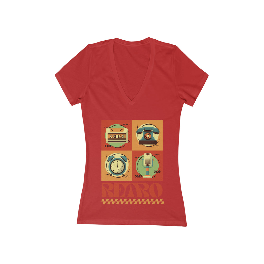 Women's Jersey Retro V-Neck Tee