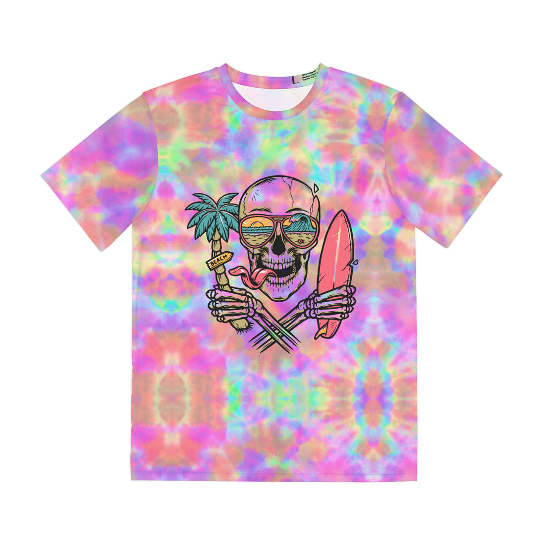 Tye Dye Skull Men's Polyester Tee (AOP)