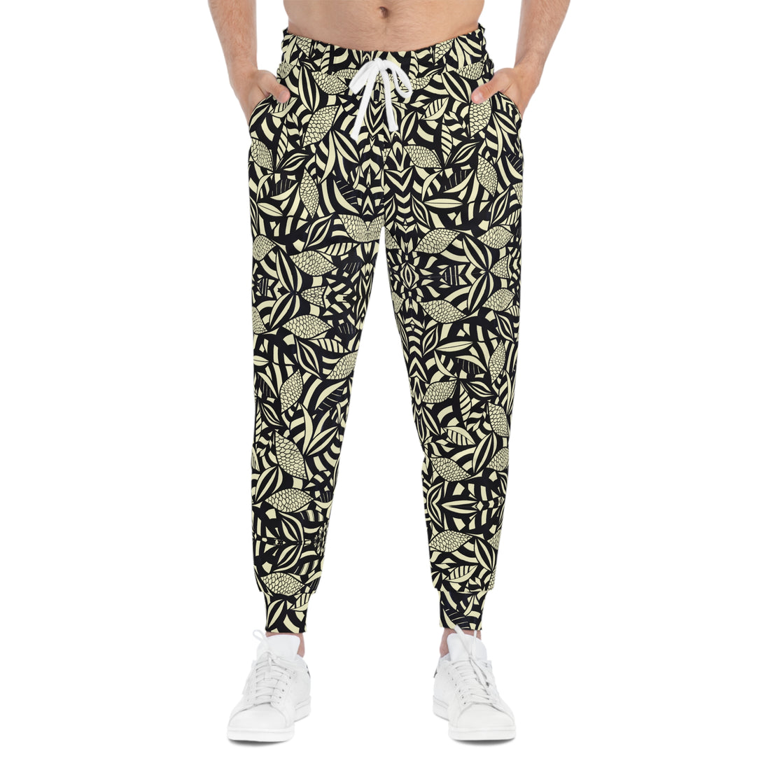 Cream Tropical Minimalist Unisex Joggers