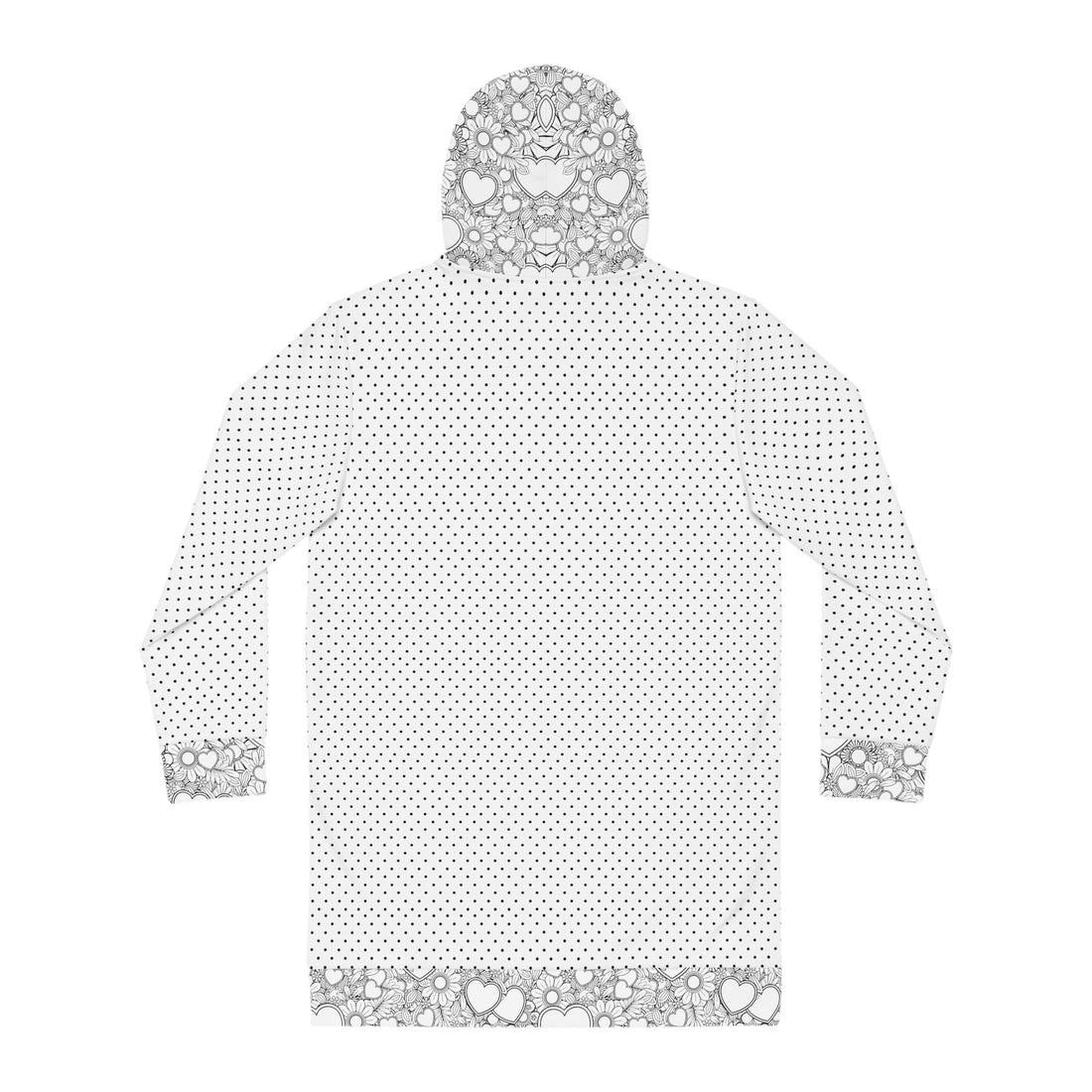 White Eve Core Hoodie Dress (AOP)