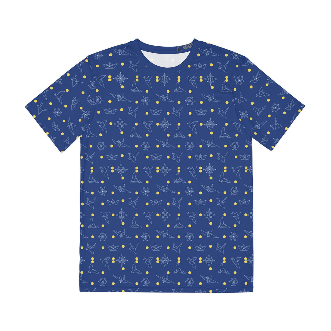 Blue Origami Men's Polyester Tee (AOP)