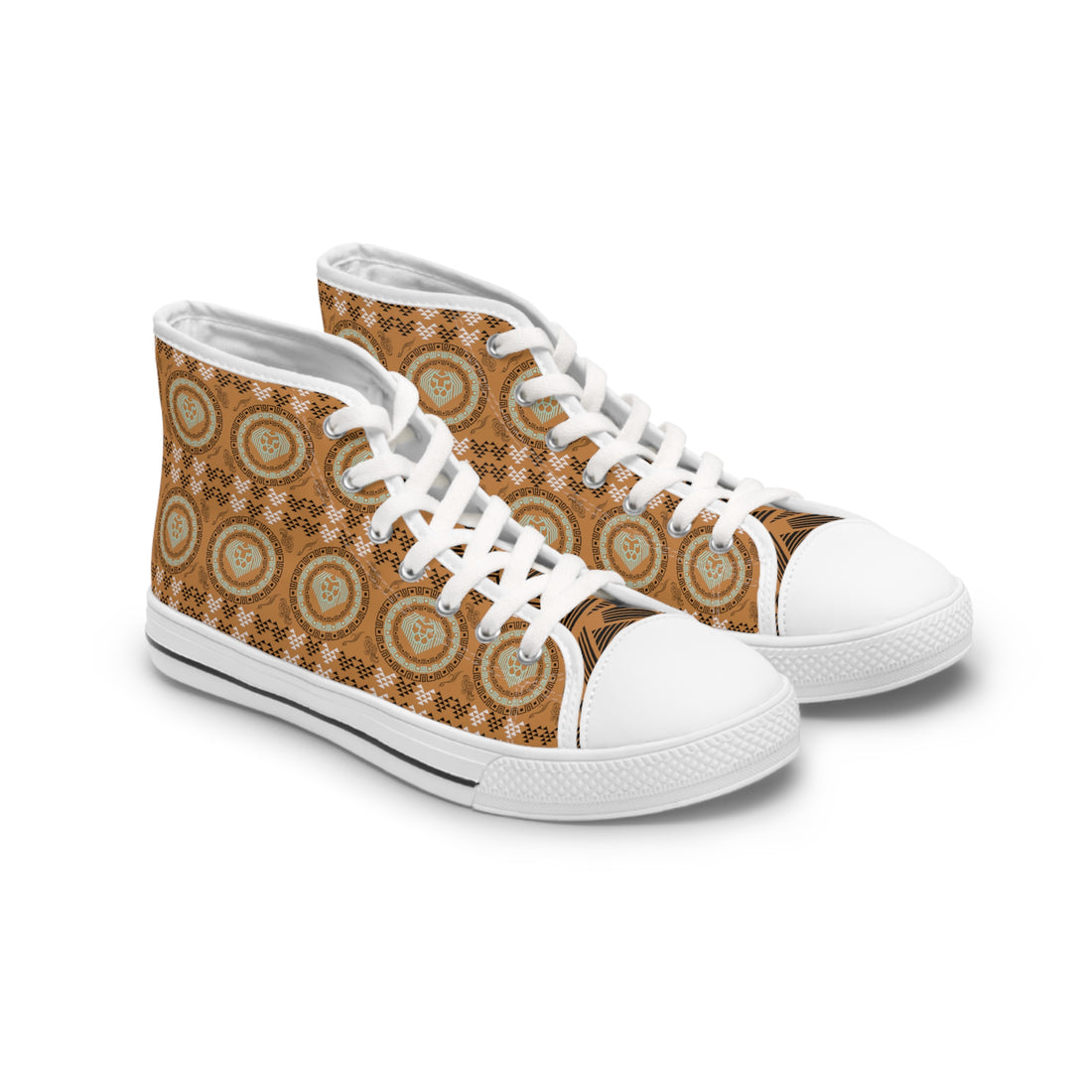 Tussock Geo Lion Head Women's High Top Sneakers