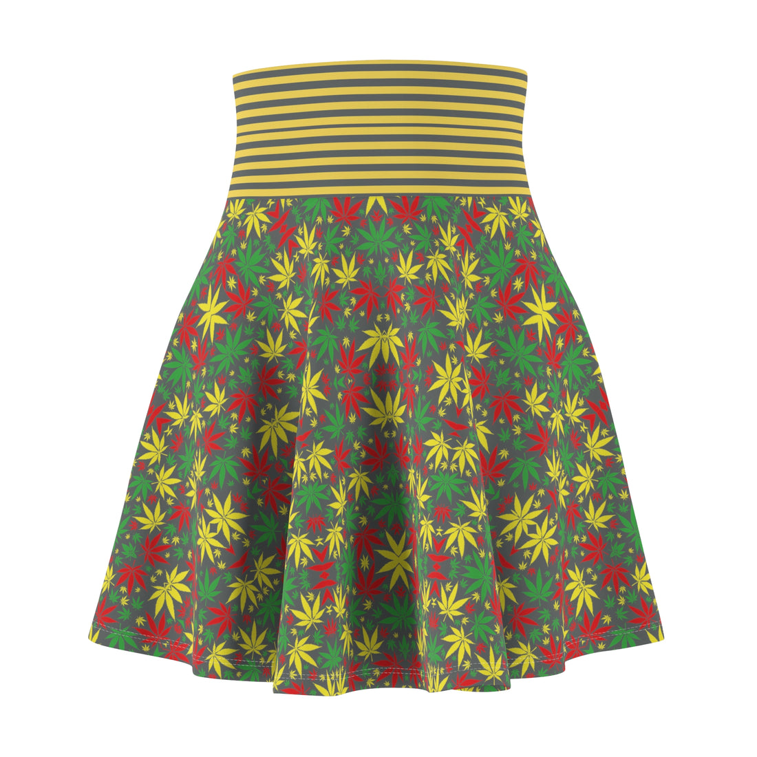 Ash Tropical Rasta Toned Skater Skirt