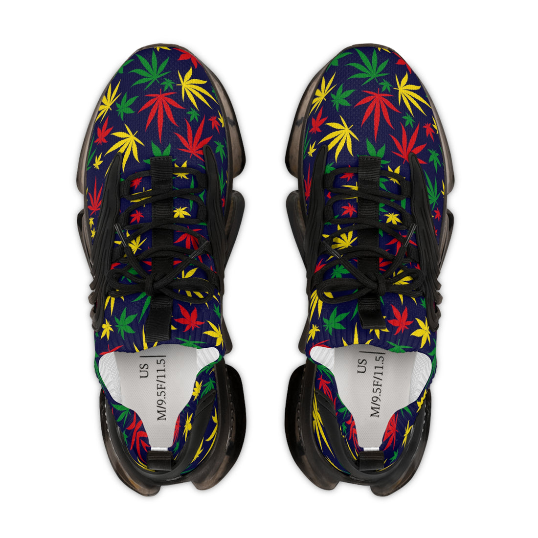 Ink Tropical Rasta Toned Men's Mesh Knit Sneakers