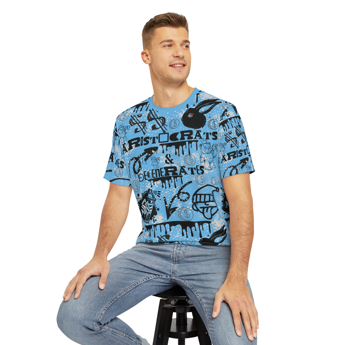Sky Graphic Polar Men's Polyester Tee (AOP)