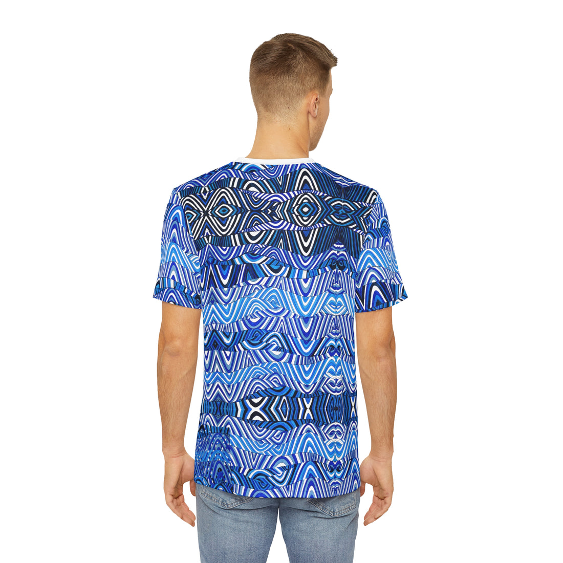 White Sonic Men's Polyester Tee (AOP)