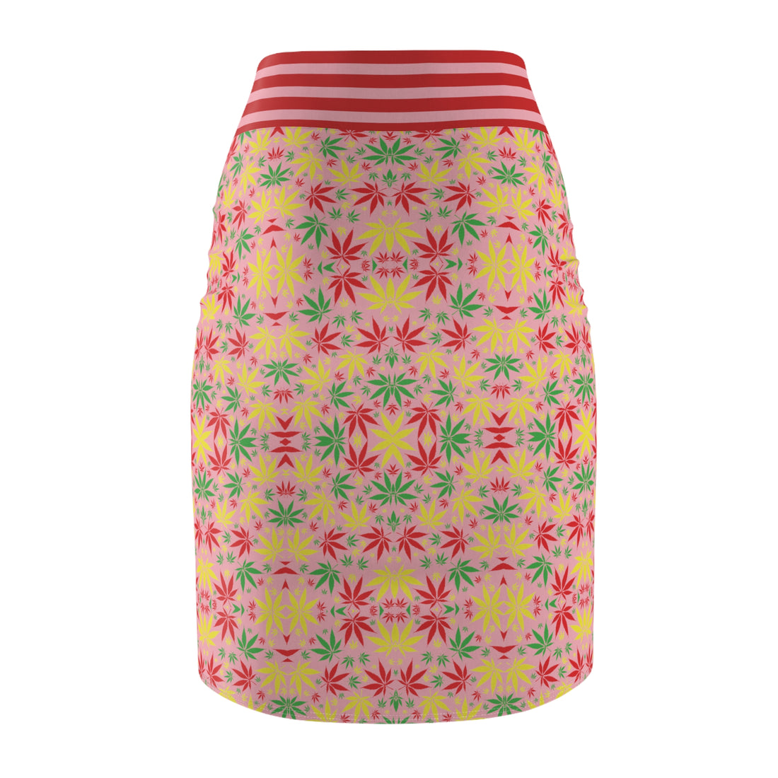 Blush Tropical Rasta Toned Pencil Skirt