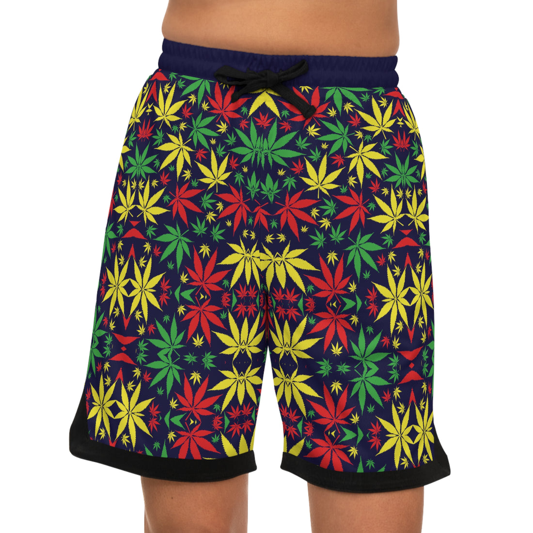 Ink Rasta Toned  Basketball Rib Shorts (AOP)