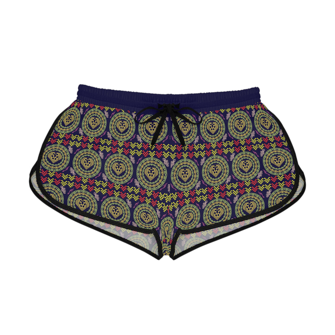 Ink Geo Lion Head Relaxed Gym Shorts