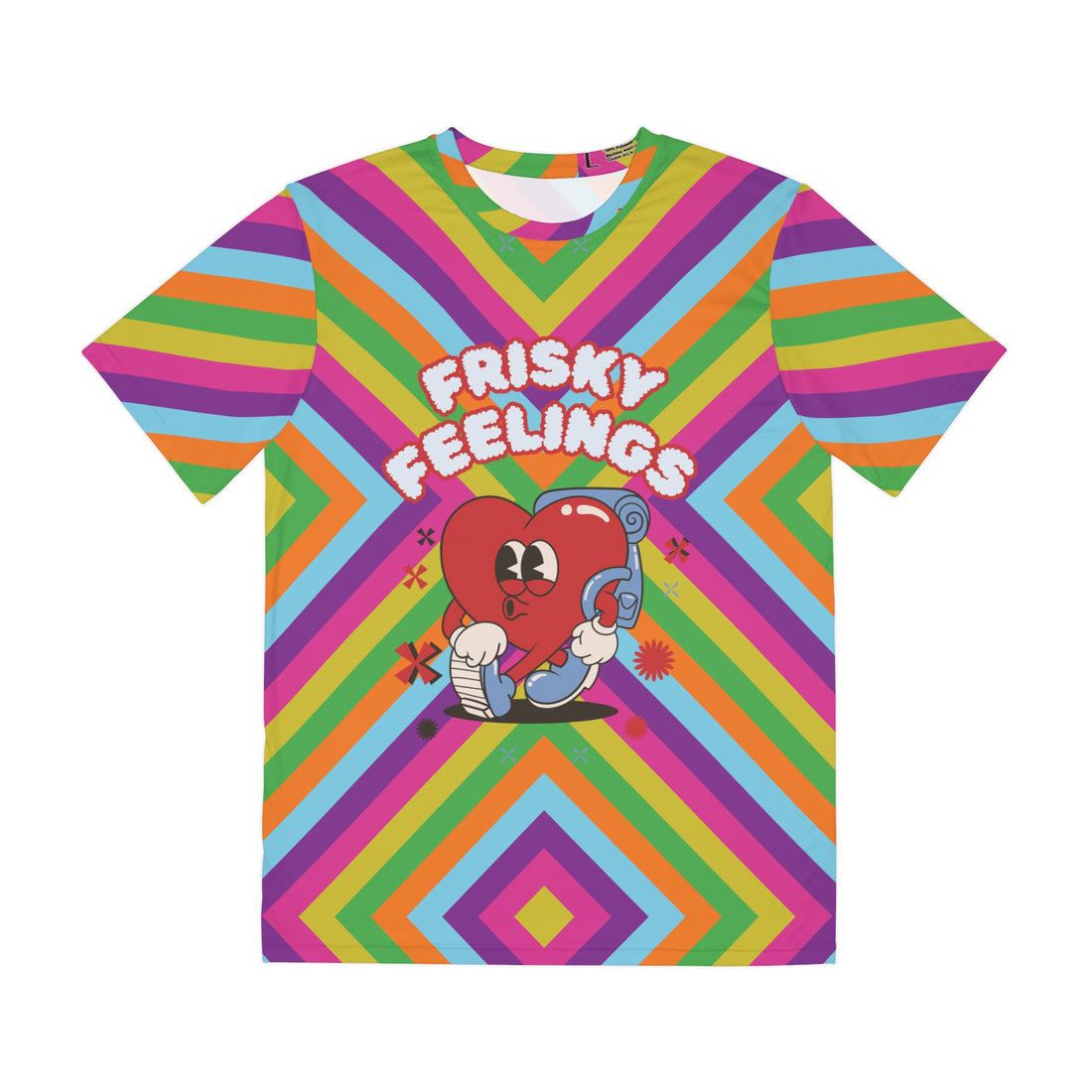 Frisky Feelings Men's Polyester Tee (AOP)