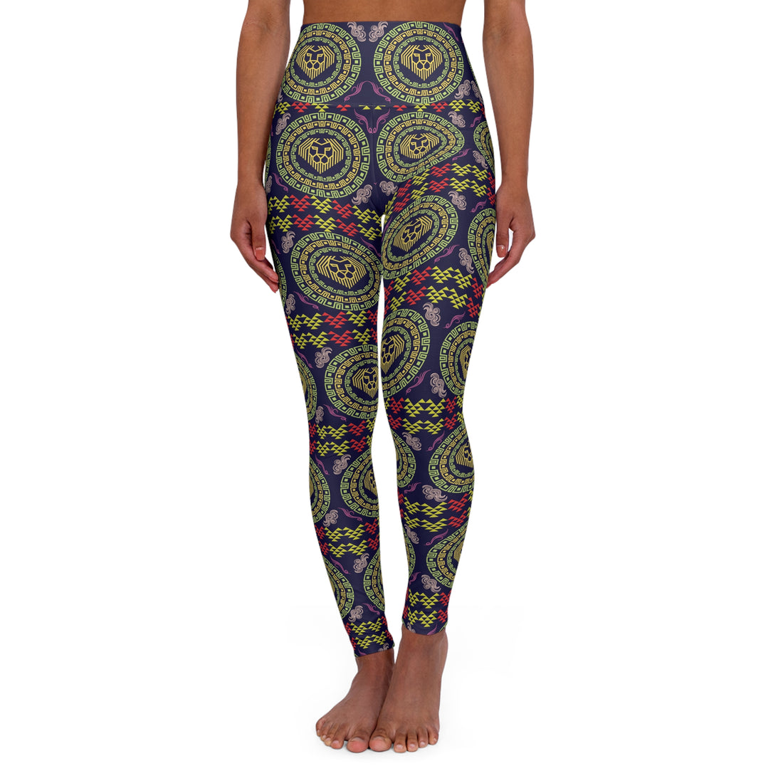 Ink Lion Head Yoga Leggings