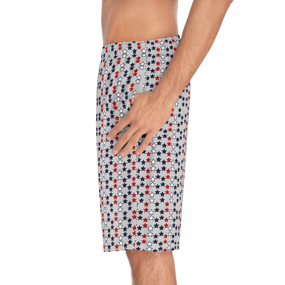Slate Star Print Men's Board Shorts (AOP)