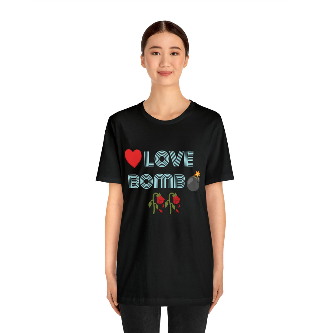 Unisex Love Bomb Typography Jersey Tee