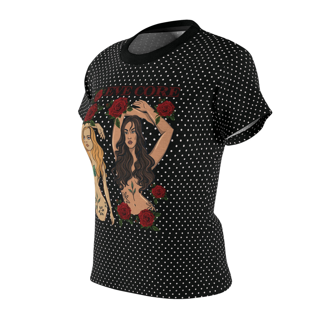Black Eve Core AOP Women's Cap Sleeves T-shirt