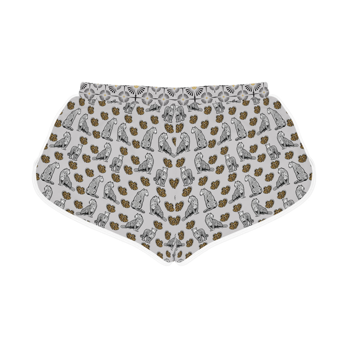 Slate Cheetah Hearts Relaxed Shorts