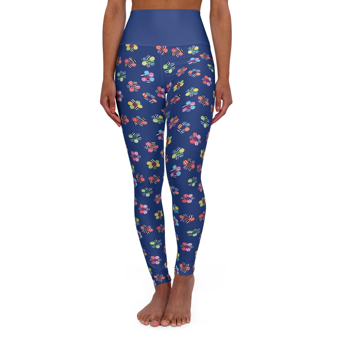 Blue Candy Floral Sports Bra & Yoga Leggings Bundle