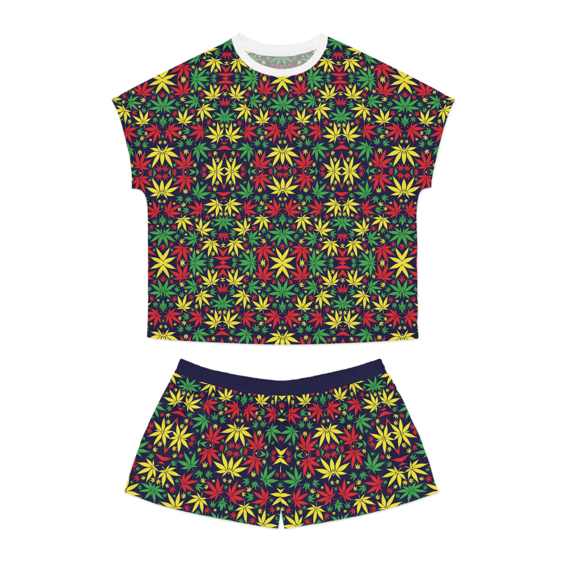 Ink Tropical Rasta Toned Short Pajama Set (AOP)