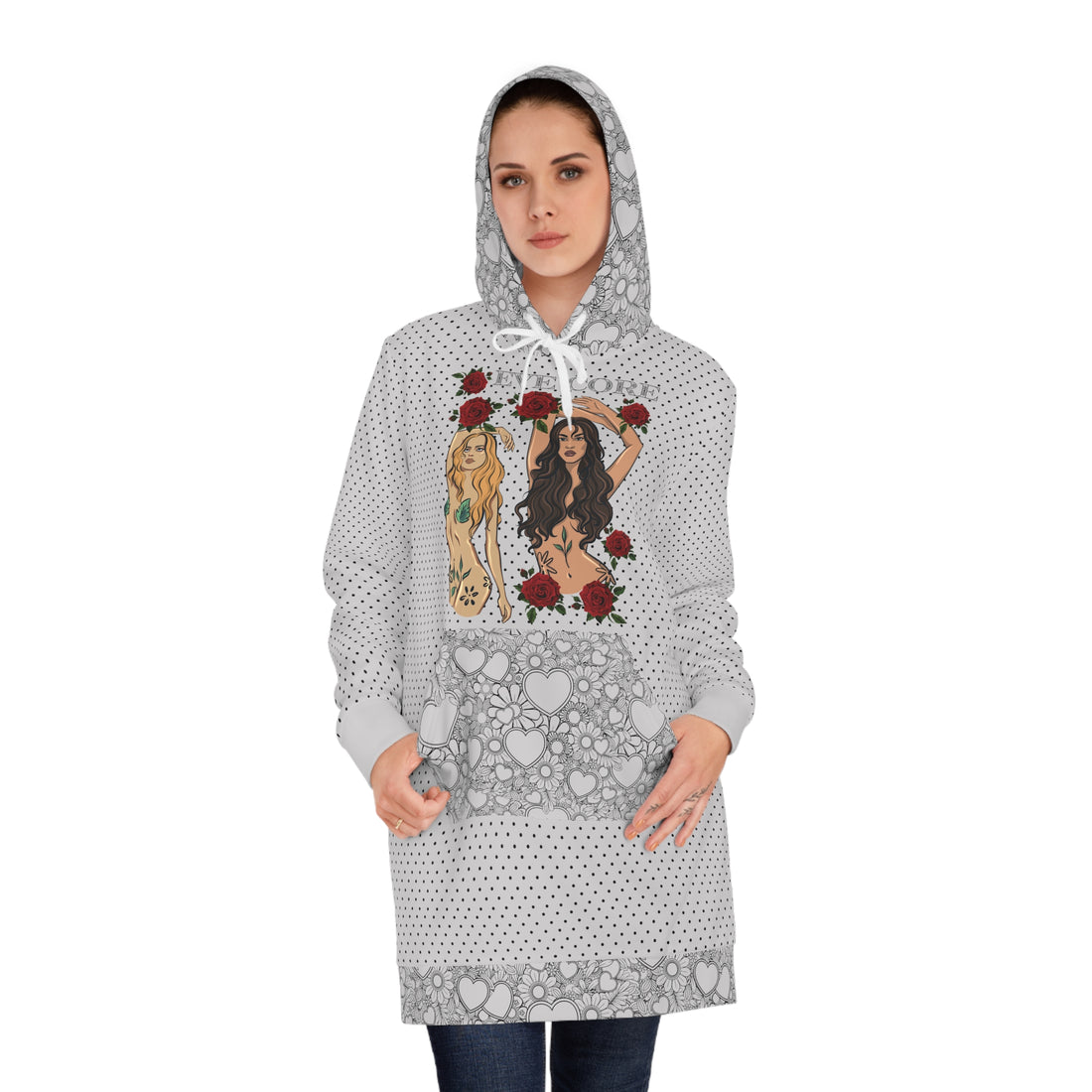 Slate Eve Core Hoodie Dress (AOP)