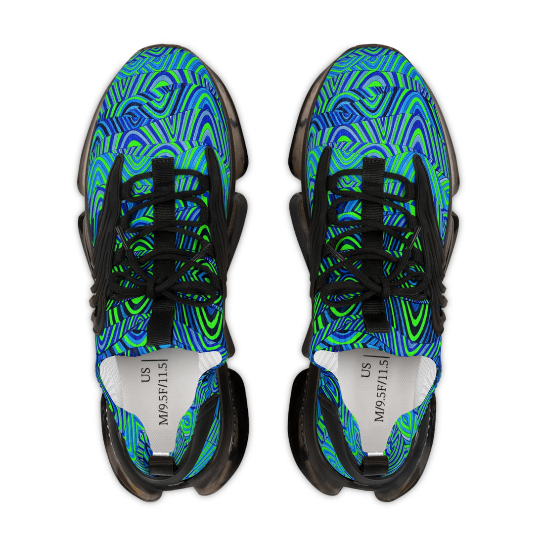 Neon Green Sonic OTT Men's Mesh Knit Sneakers