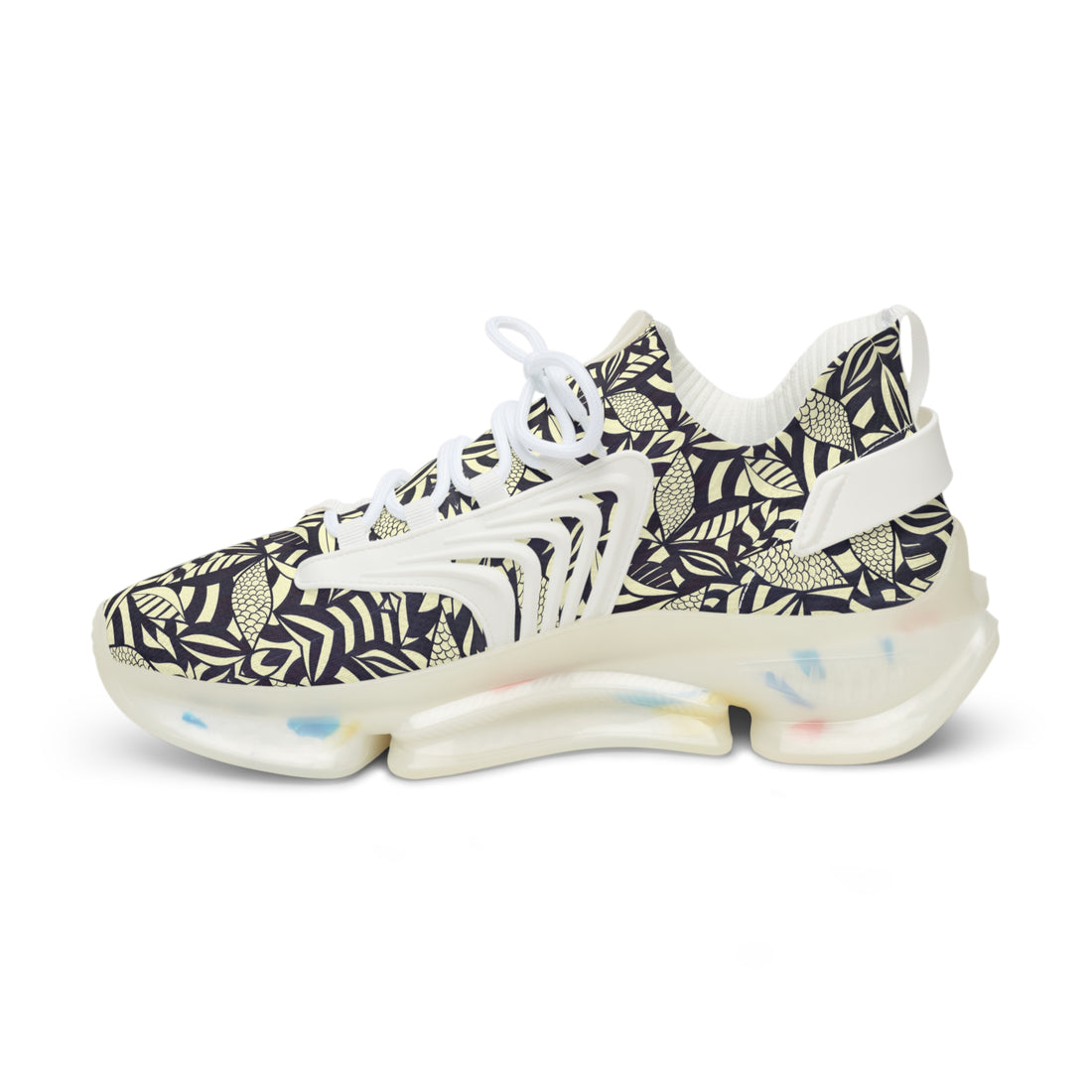 Cream Tropical Minimalist OTT Men's Mesh Knit Sneakers