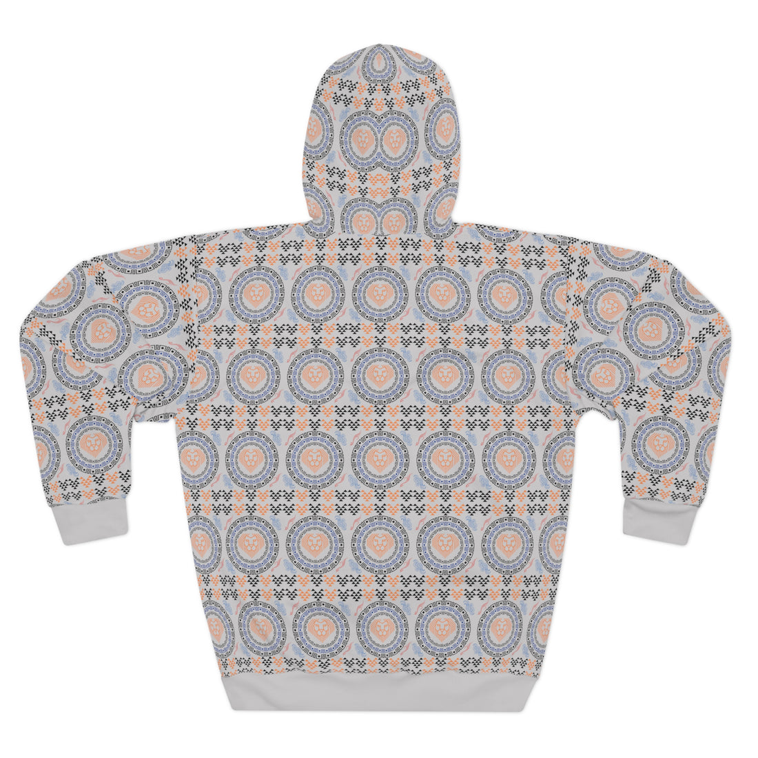 Slate Geo Lion Head Pullover Hoodie
