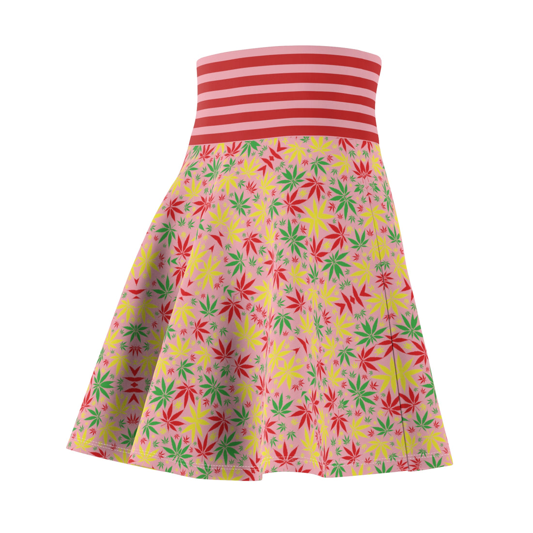 Blush Tropical Rasta Toned Skater Skirt