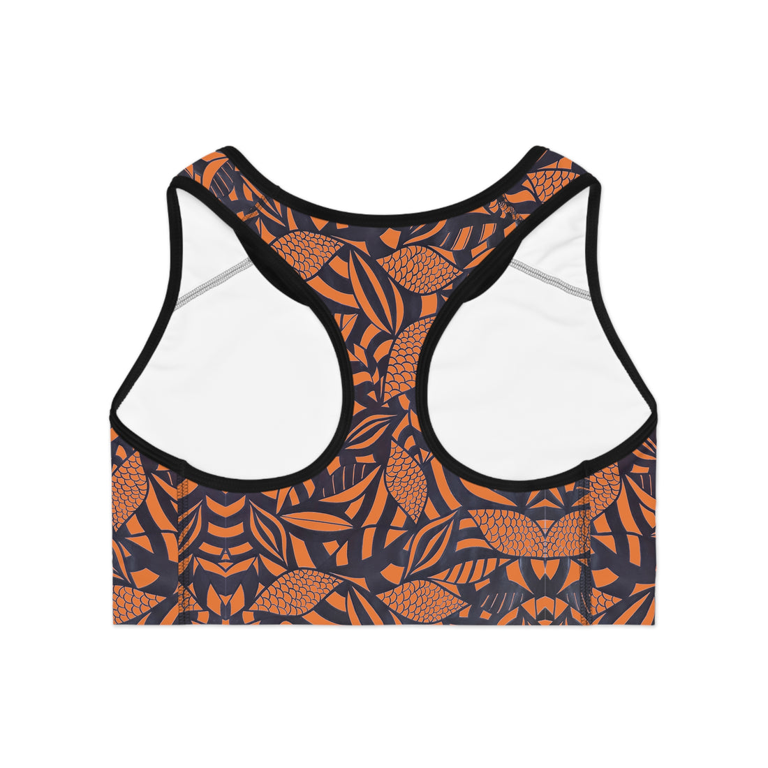 Peach Tropical Minimalist Racerback (AOP) Sports Bra