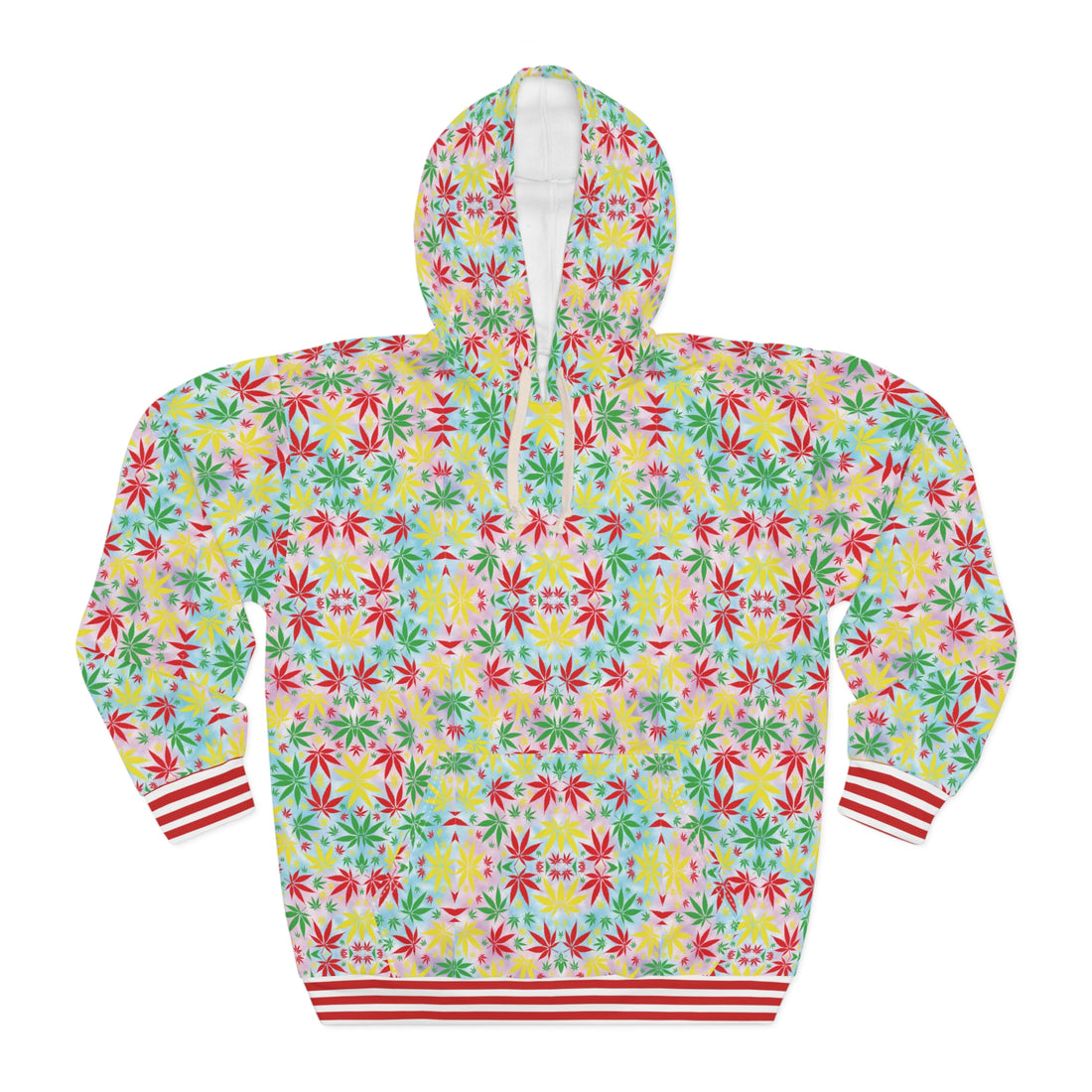 Multi Tye Dye Tropical Rasta Toned Pullover Hoodie