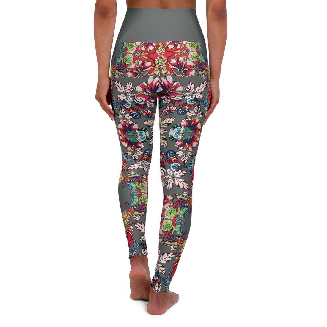 Ash Graphic Floral Yoga Leggings