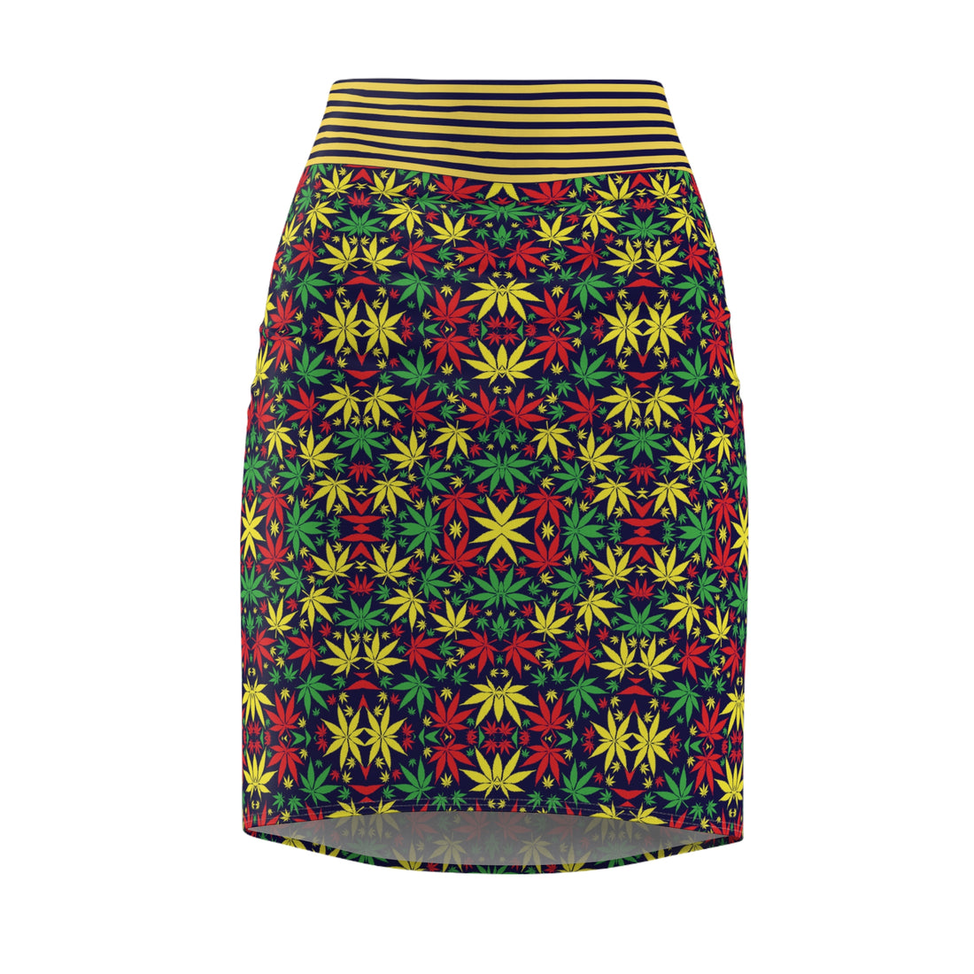 Ink Tropical Rasta Toned Pencil Skirt