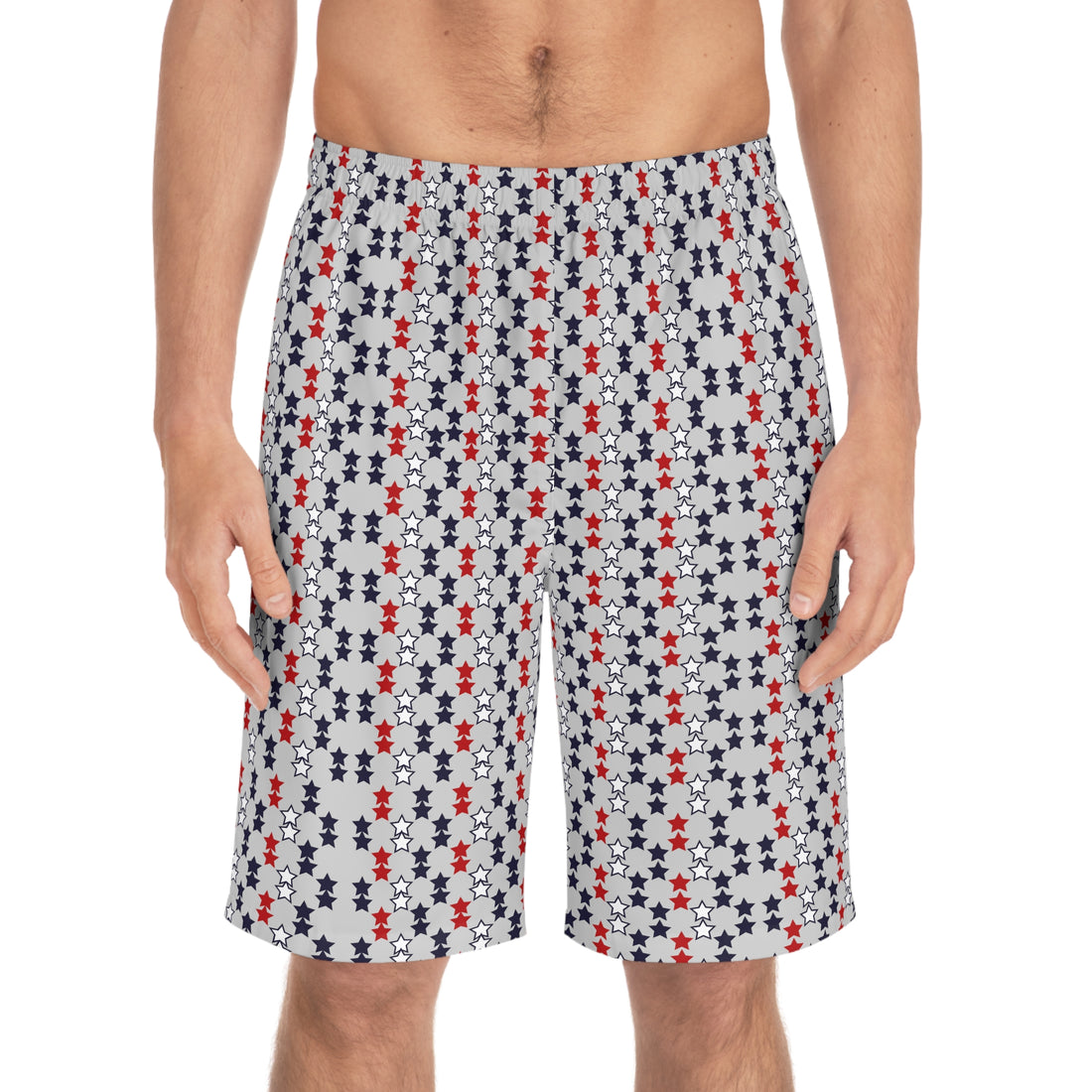 Slate Star Print Men's Board Shorts (AOP)