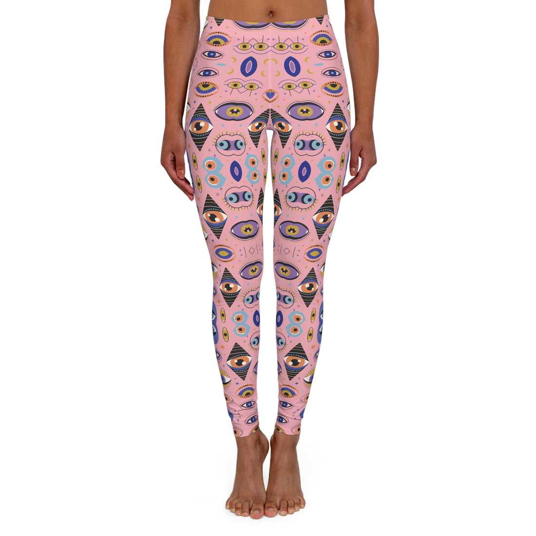 Blush Abstract Evil Eye Spandex Leggings