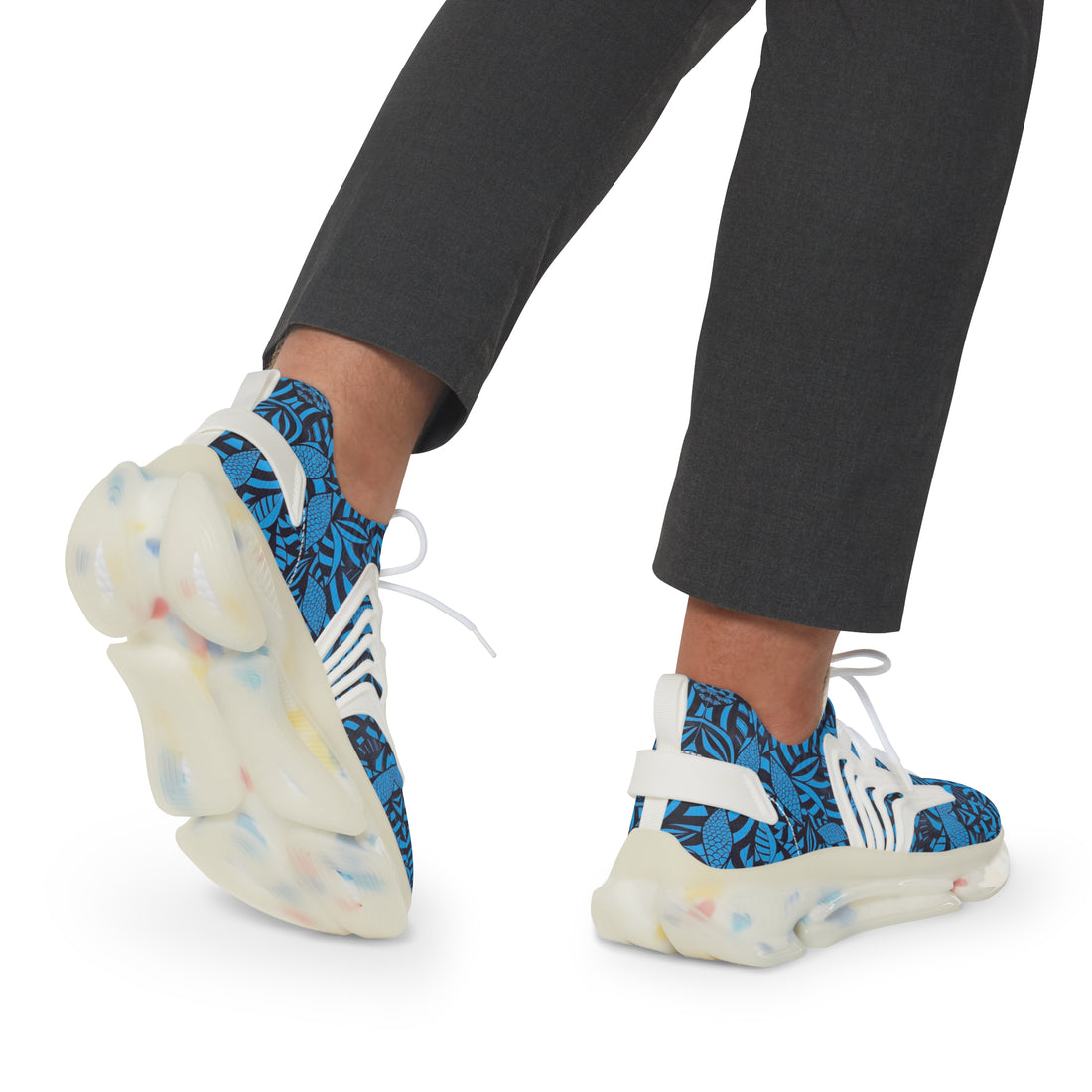 Aqua Tropical Minimalist OTT Men's Mesh Knit Sneakers