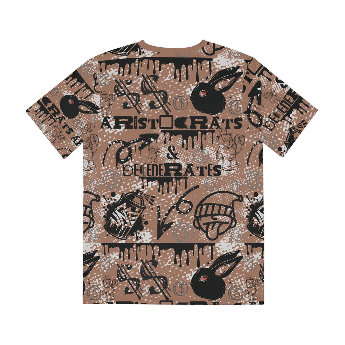 Mocha Mousse Graphic Polar Men's Polyester Tee (AOP)
