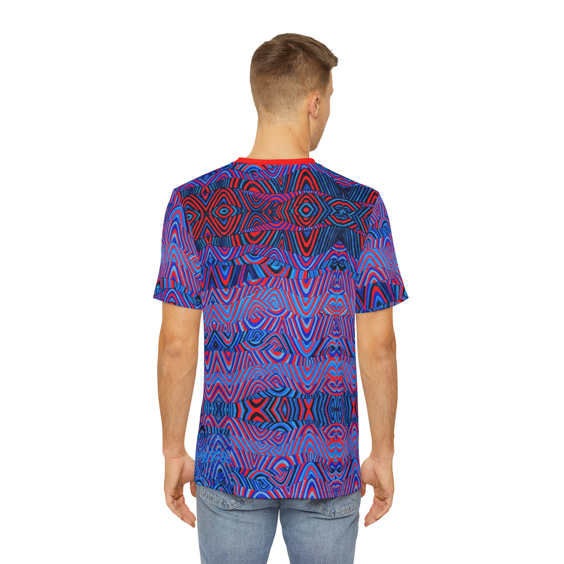 Red Sonic Men's Polyester Tee (AOP)
