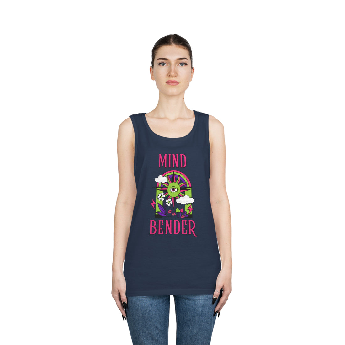 Mind Bender Psychedelic Print Unisex Tank Top