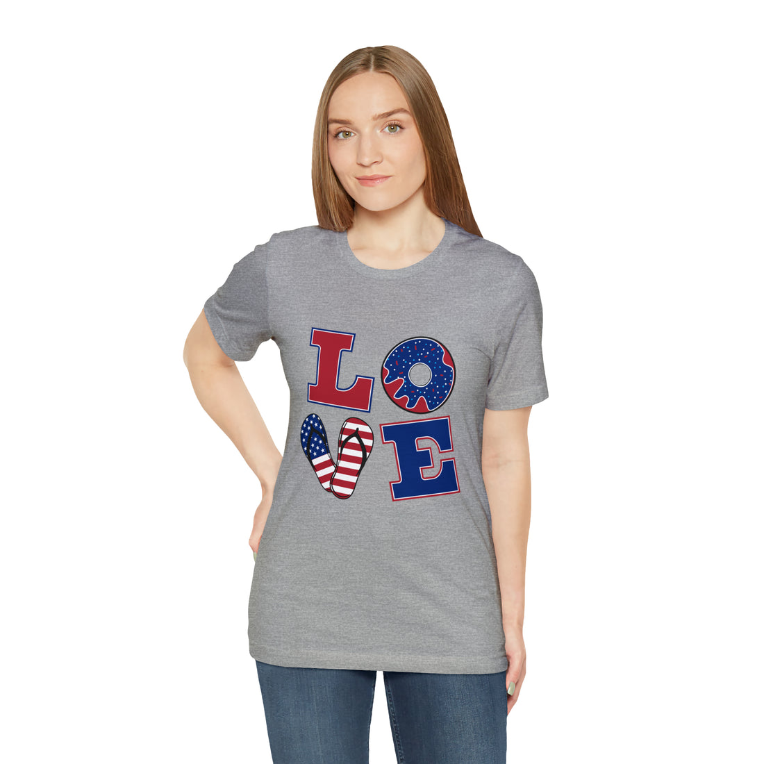 Unisex Jersey American Love Tee