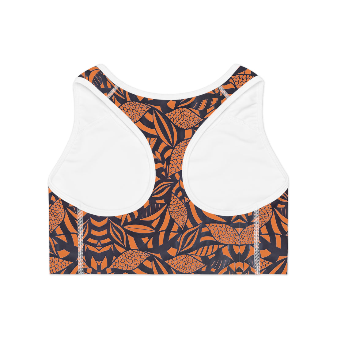 Peach Tropical Minimalist Racerback (AOP) Sports Bra