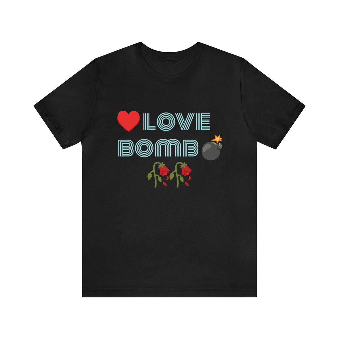 Unisex Love Bomb Typography Jersey Tee