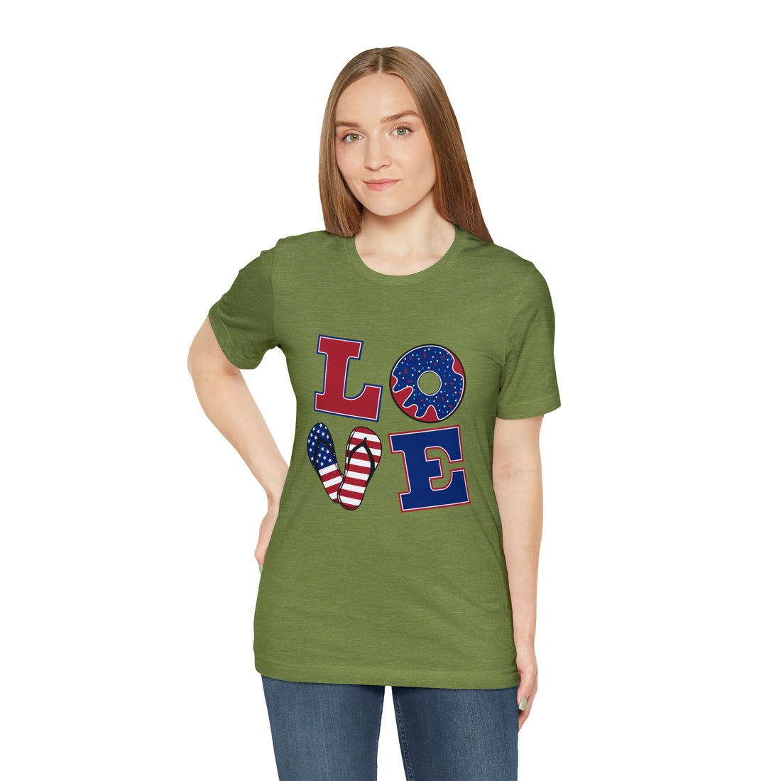 Unisex Jersey American Love Tee