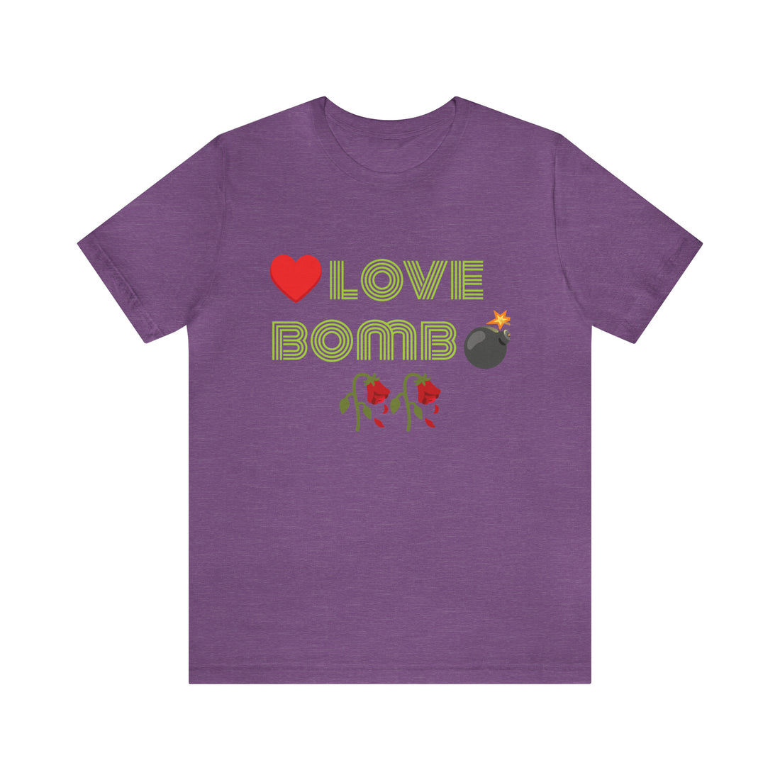 Unisex Love Bomb Typography Jersey Tee