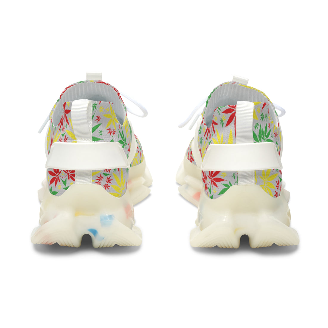 Slate Tropical Rasta Toned Women's Mesh Knit Sneakers